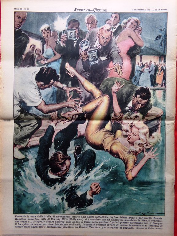 La Domenica del Corriere 2 Settembre 1956 Dors Zatopek Cairoli …