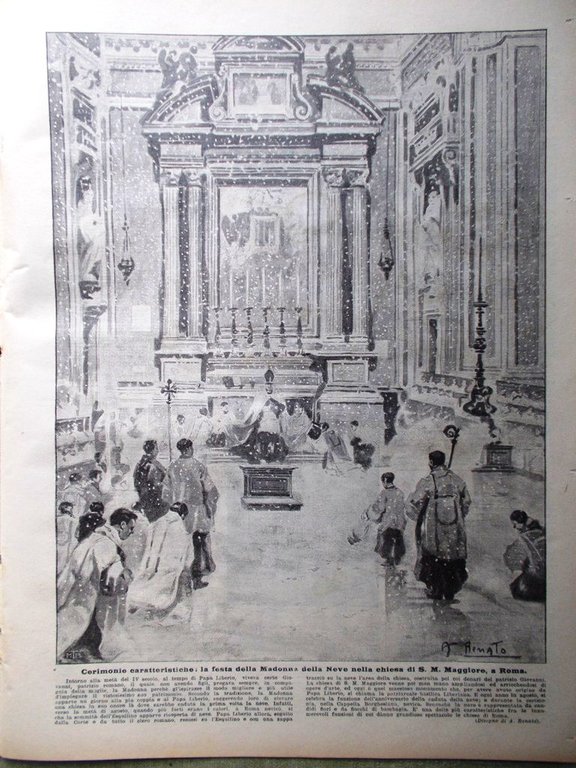 La Domenica del Corriere 20 Agosto 1905 Manicomio Fregionaia Madonna …