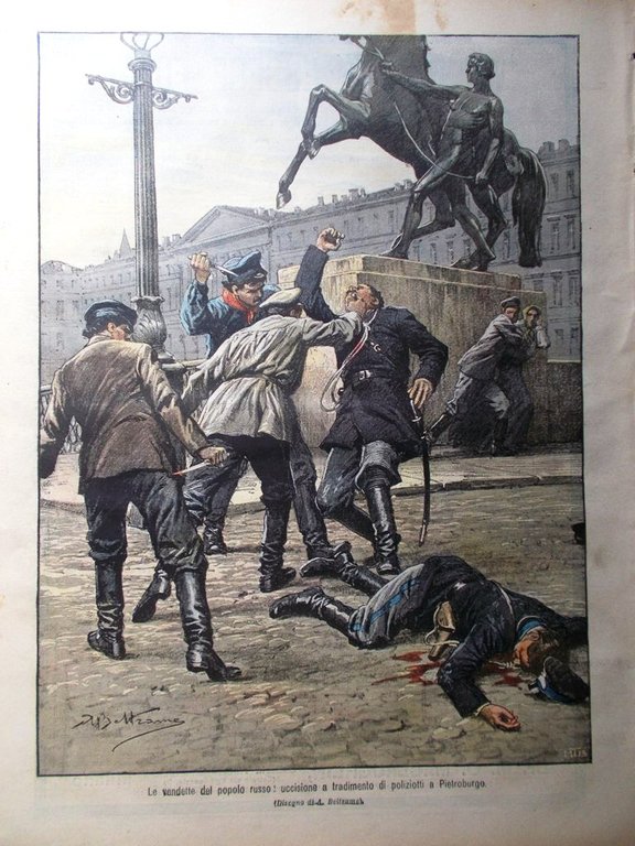 La Domenica del Corriere 20 Agosto 1905 Manicomio Fregionaia Madonna …