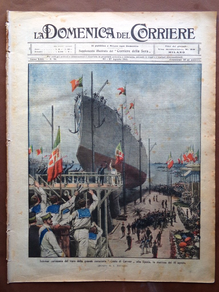 La Domenica del Corriere 20 Agosto 1911 Salimbeni Colera Israels …