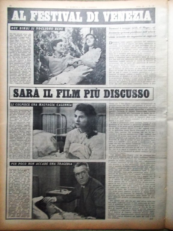 La Domenica del Corriere 20 Agosto 1950 Mecca Partinico Binda …