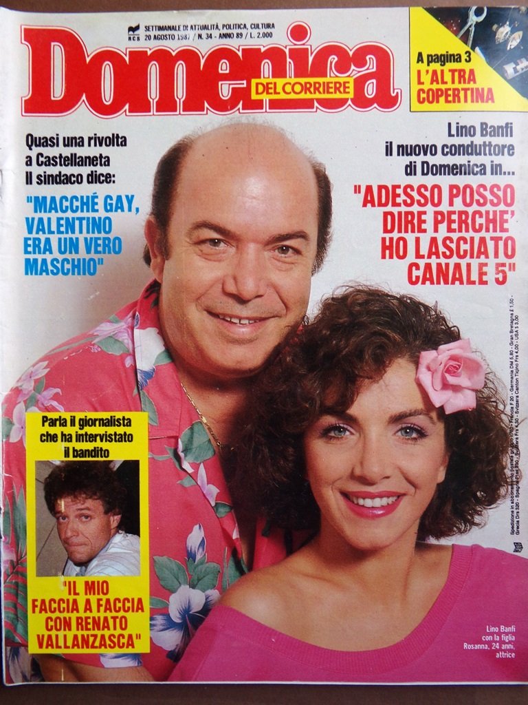 La Domenica del Corriere 20 Agosto 1987 Banfi Vallanzasca Guerra …