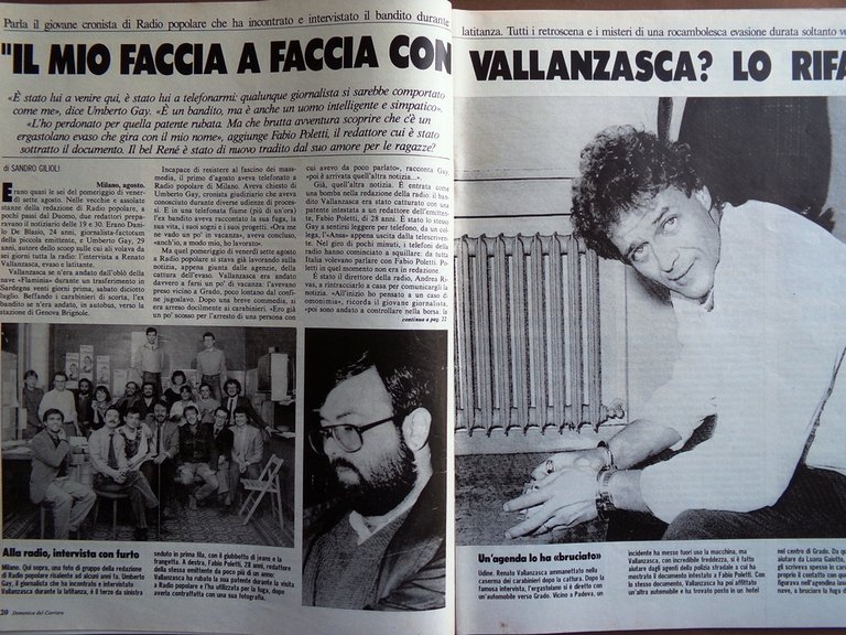 La Domenica del Corriere 20 Agosto 1987 Banfi Vallanzasca Guerra …