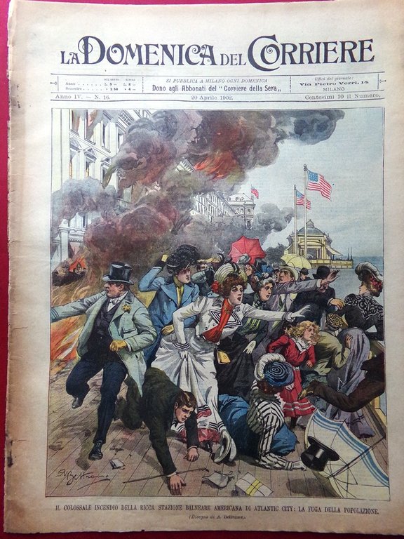 La Domenica del Corriere 20 Aprile 1902 Atlantic City Corda … | Immagine Gallery 1