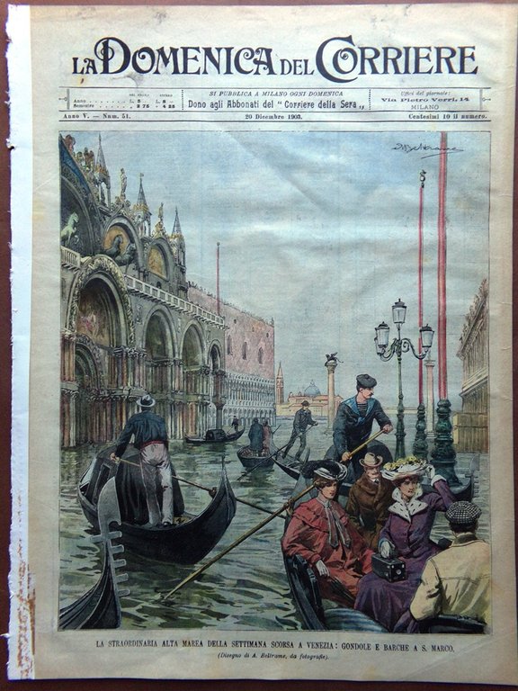 La Domenica del Corriere 20 Dicembre 1903 Venezia Herbert Spencer …
