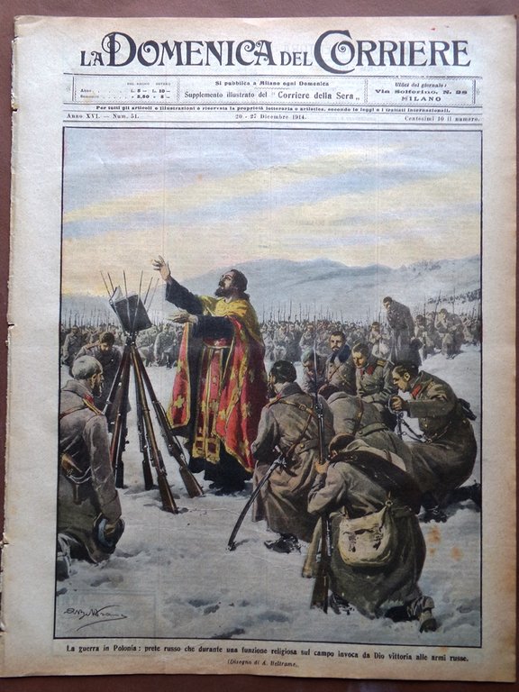 La Domenica del Corriere 20 Dicembre 1914 WW1 Guerra in …