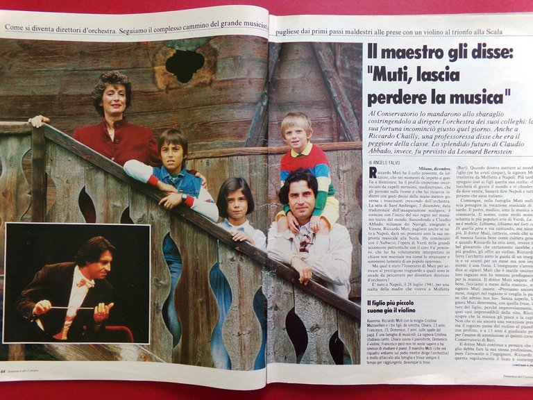 La Domenica del Corriere 20 Dicembre 1986 Montanelli Duran Muti …