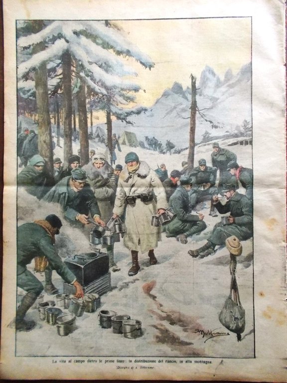 La Domenica del Corriere 20 Febbraio 1916 WW1 Briand Zaino …