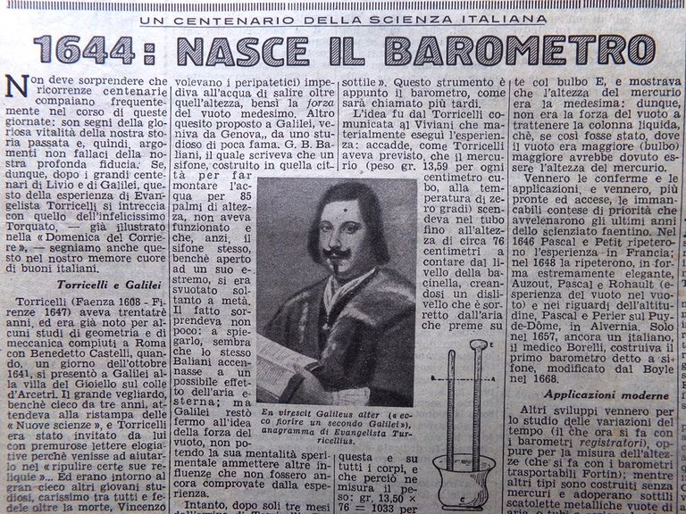 La Domenica del Corriere 20 Febbraio 1944 WW2 Giuramento Barometro …