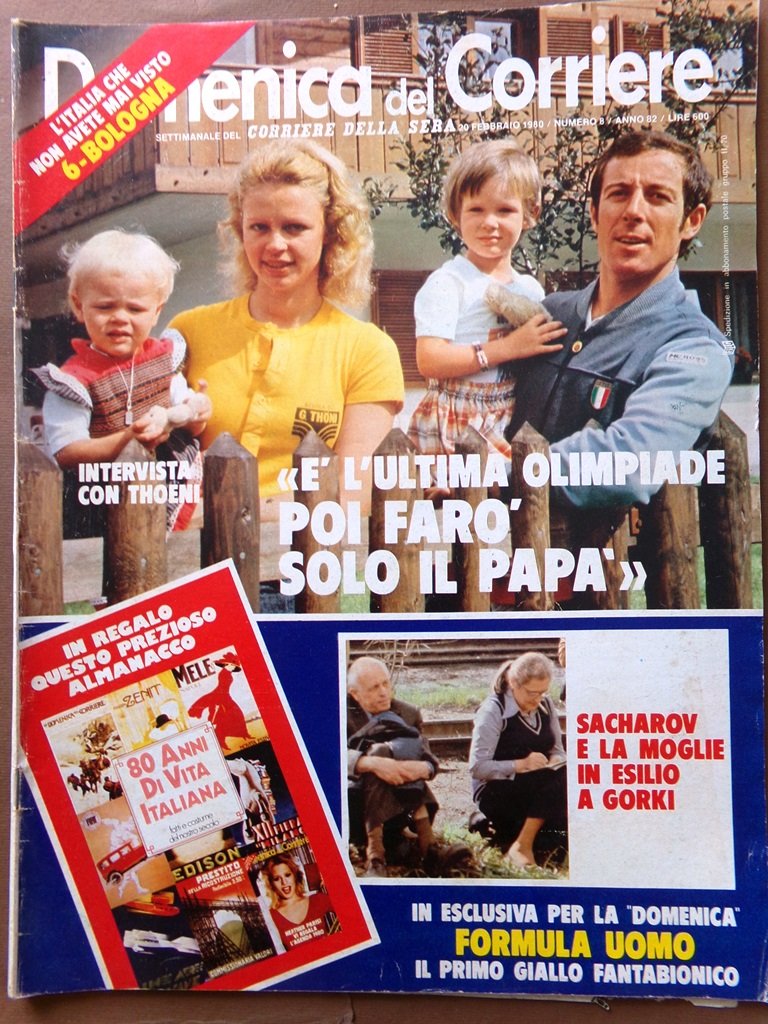 La Domenica del Corriere 20 Febbraio 1980 Thoeni Scola Oro …