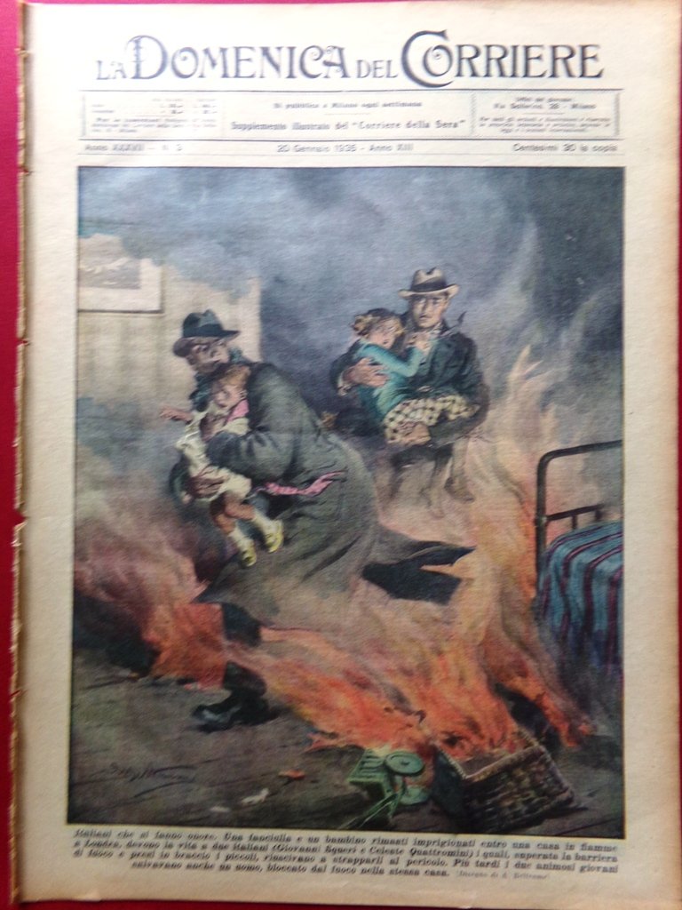 La Domenica del Corriere 20 Gennaio 1935 Trattato Italia Francia … | Immagine principale