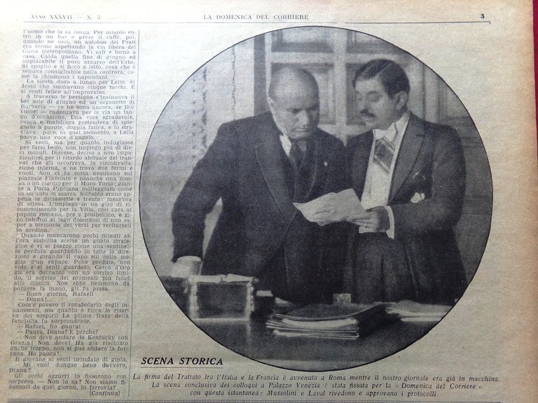 La Domenica del Corriere 20 Gennaio 1935 Trattato Italia Francia … | Immagine Gallery 2