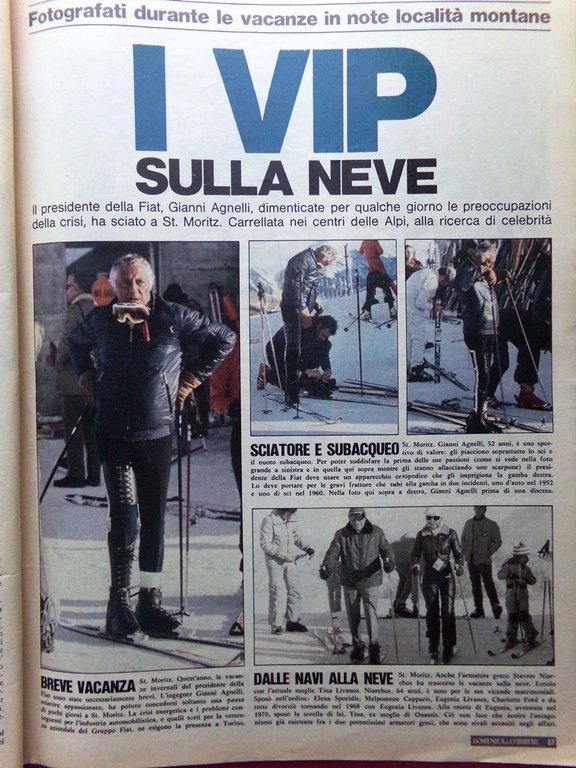 La Domenica del Corriere 20 Gennaio 1974 Ciano Altafini De …