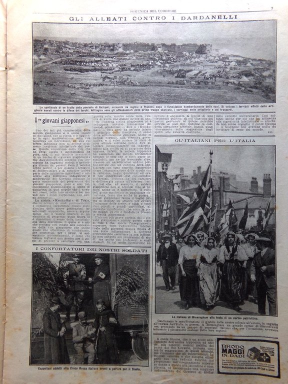 La Domenica del Corriere 20 Giugno 1915 WW1 Maria Abriani …