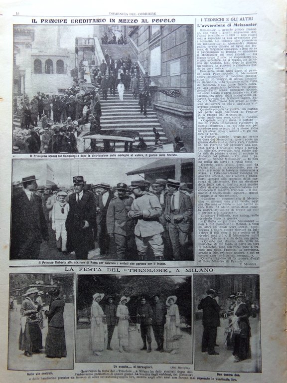La Domenica del Corriere 20 Giugno 1915 WW1 Maria Abriani …