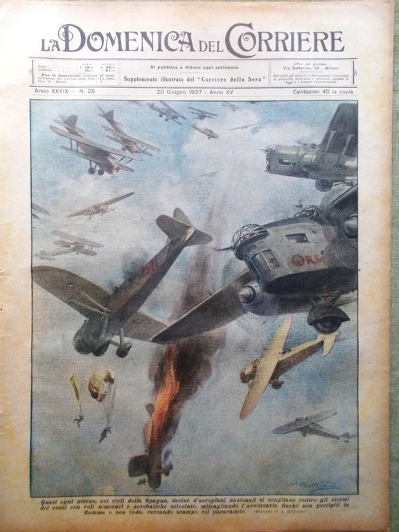 La Domenica del Corriere 20 Giugno 1937 Morte Jean Harlow … | Immagine Gallery 1