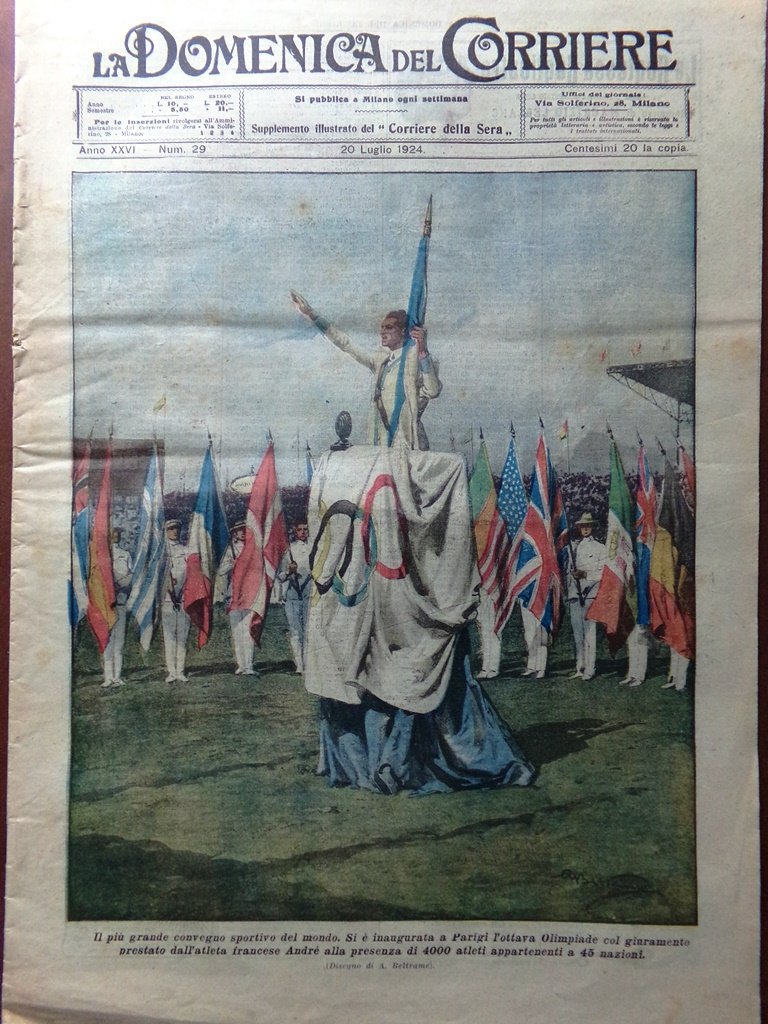 La Domenica del Corriere 20 Luglio 1924 Università Everest Gallarate …