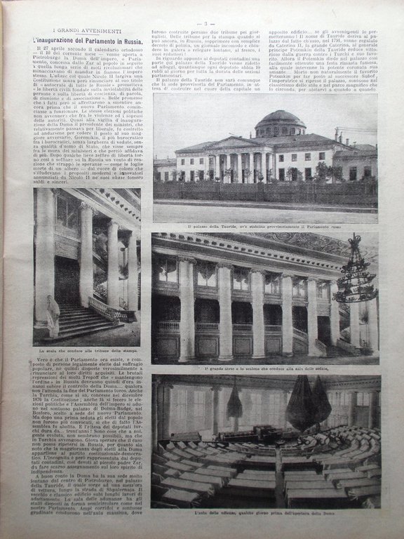 La Domenica del Corriere 20 Maggio 1906 Parlamento in Russia …