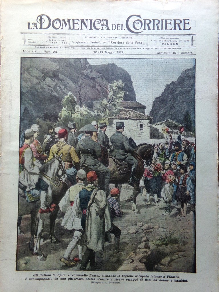 La Domenica del Corriere 20 Maggio 1917 WW1 Russia Messico …
