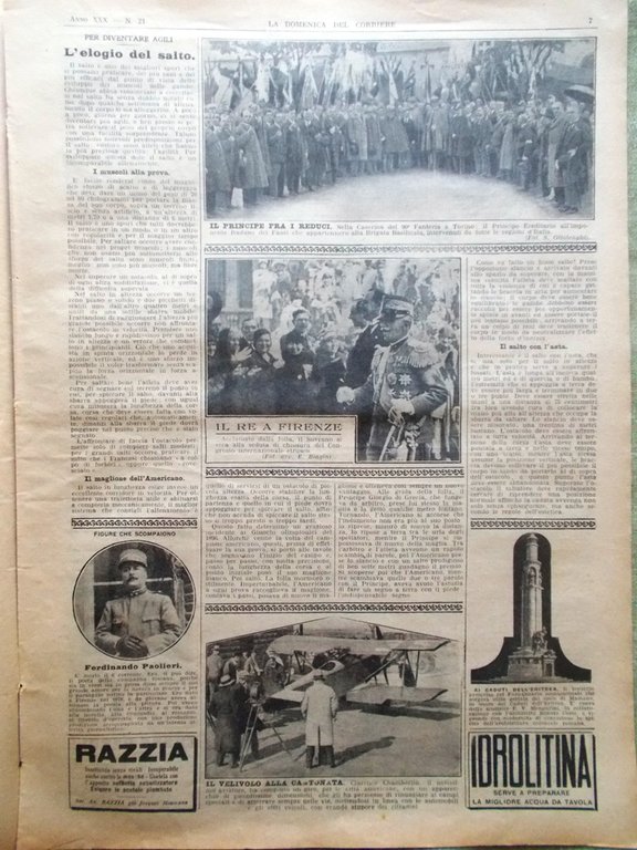 La Domenica del Corriere 20 Maggio 1928 Caivano Paolieri Olimpiadi …