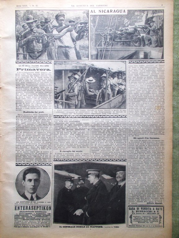 La Domenica del Corriere 20 Marzo 1927 Sirene Nobile Yoshihito …