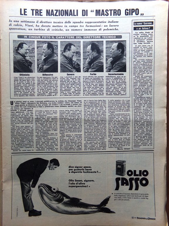 La Domenica del Corriere 20 Marzo 1960 Warren Colombo Viani …