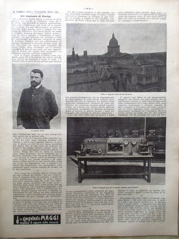 La Domenica del Corriere 20 Novembre 1904 Roosevelt Telegrafia a …