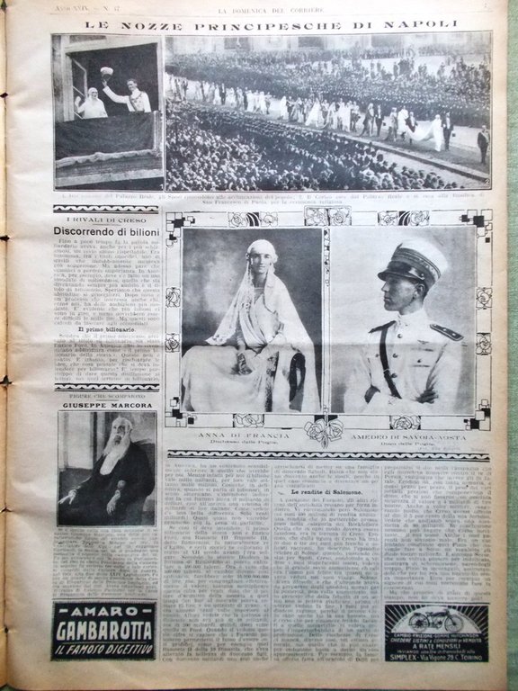 La Domenica del Corriere 20 Novembre 1927 Anna e Amedeo …
