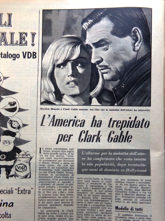 La Domenica del Corriere 20 Novembre 1960 Kennedy Presidente Loren …