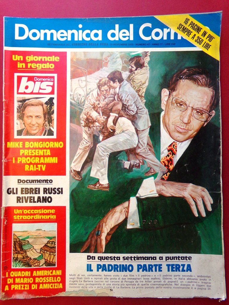 La Domenica del Corriere 20 Novembre 1975 Padrino Formula Uno …