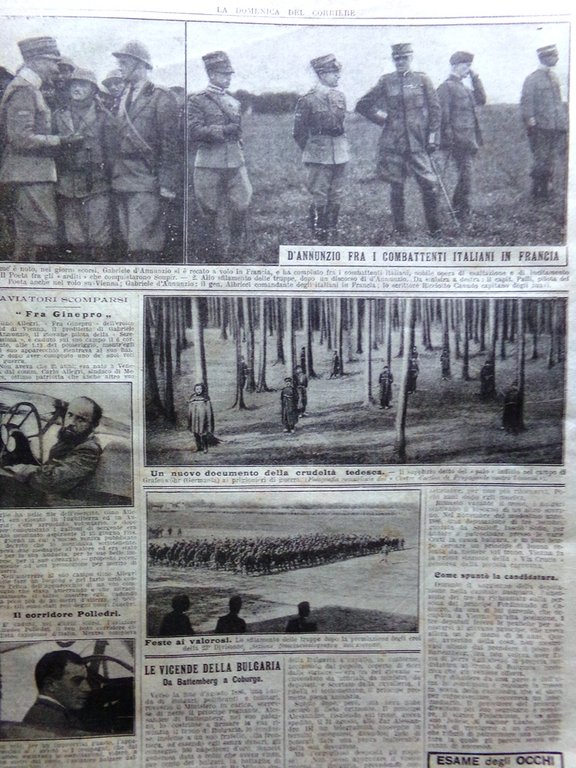 La Domenica del Corriere 20 Ottobre 1918 WW1 Granatieri Grafenwohr …