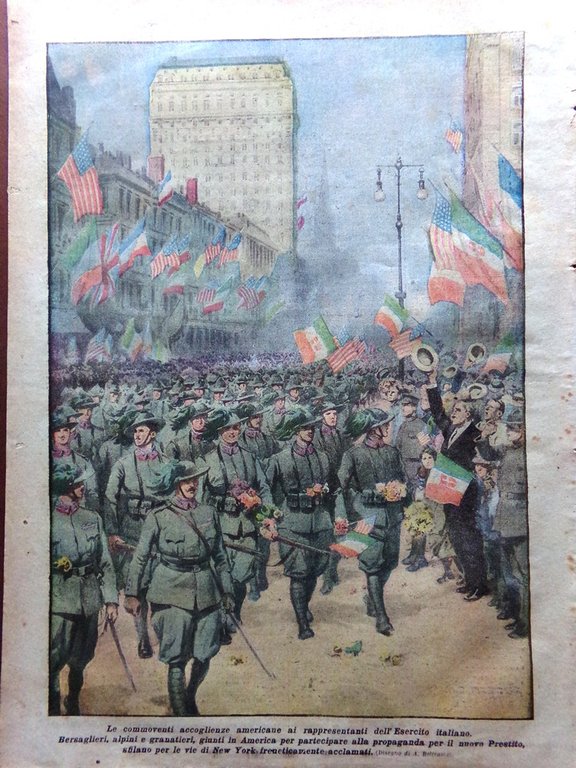 La Domenica del Corriere 20 Ottobre 1918 WW1 Granatieri Grafenwohr …