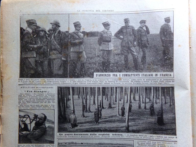 La Domenica del Corriere 20 Ottobre 1918 WW1 Granatieri Grafenwohr …