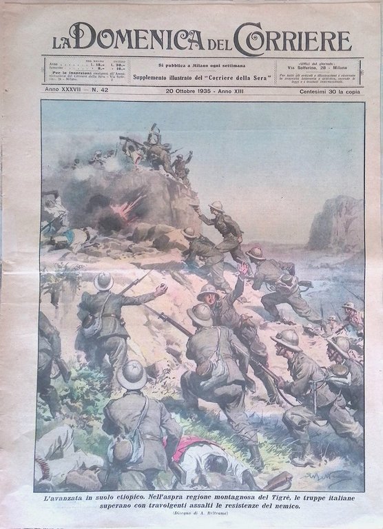 La Domenica del Corriere 20 Ottobre 1935 Guerra in Africa … | Immagine Gallery 1