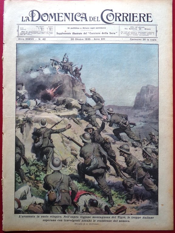 La Domenica del Corriere 20 Ottobre 1935 Guerra in Africa … | Immagine Gallery 2