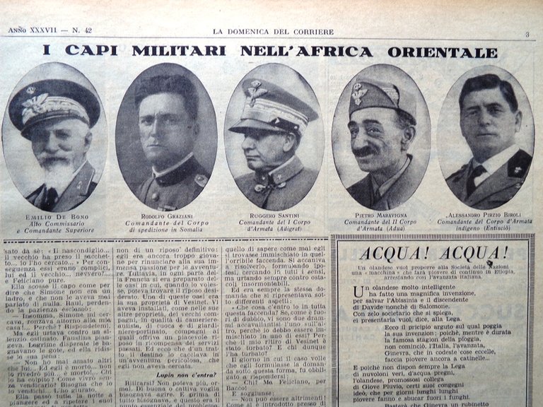La Domenica del Corriere 20 Ottobre 1935 Guerra in Africa … | Immagine Gallery 4