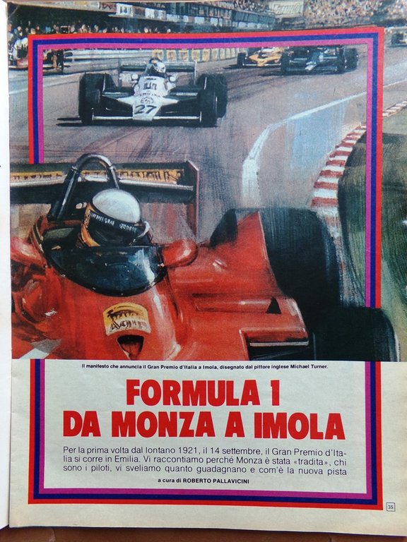 La Domenica del Corriere 20 Settembre 1980 Garbo McEnroe Formula …