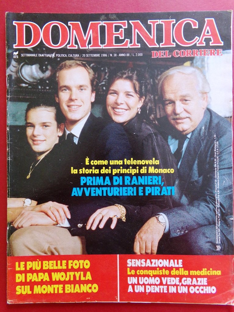 La Domenica del Corriere 20 Settembre 1986 Wojtyla Naja Energia …