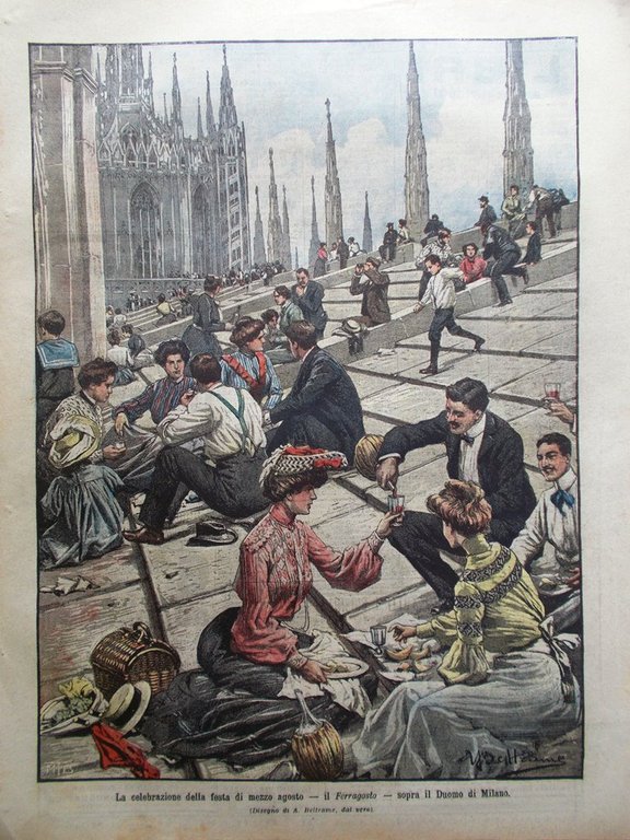 La Domenica del Corriere 21 Agosto 1904 Messina Indiani Nuova …