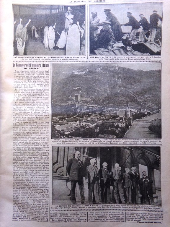 La Domenica del Corriere 21 Agosto 1921 India Gandhi Inondazione …