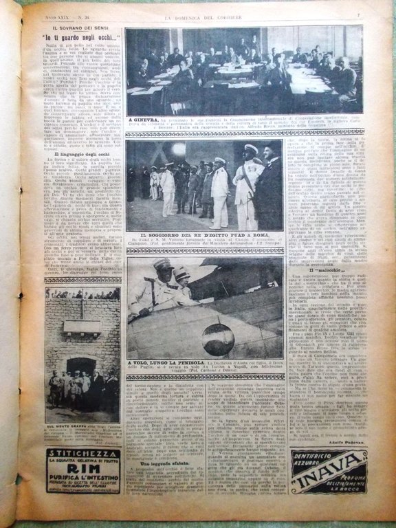 La Domenica del Corriere 21 Agosto 1927 Fuad Mosca Sport …