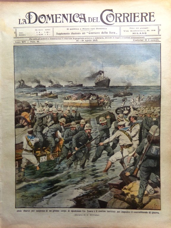 La Domenica del Corriere 21 aprile 1912 Rodin Tubercolosi Istruzione …