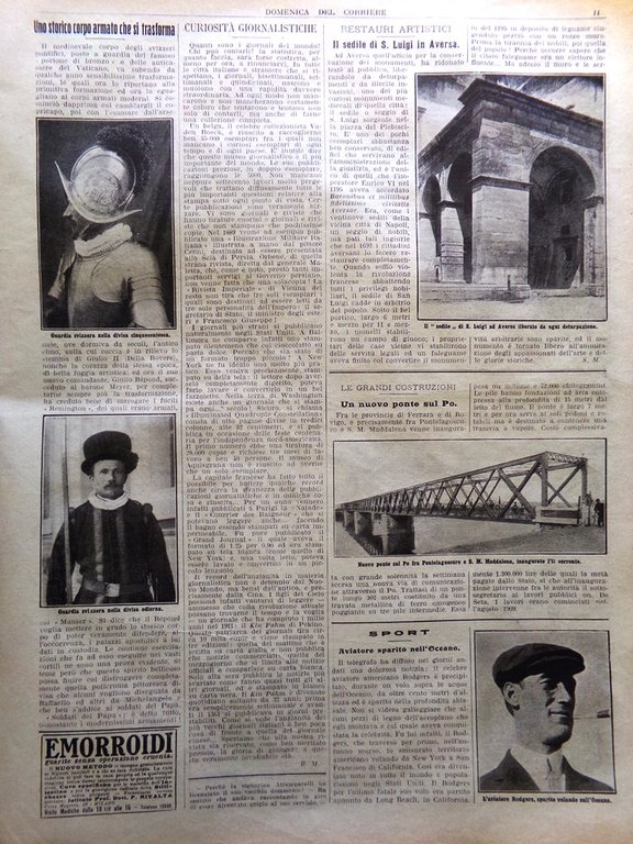 La Domenica del Corriere 21 aprile 1912 Rodin Tubercolosi Istruzione …