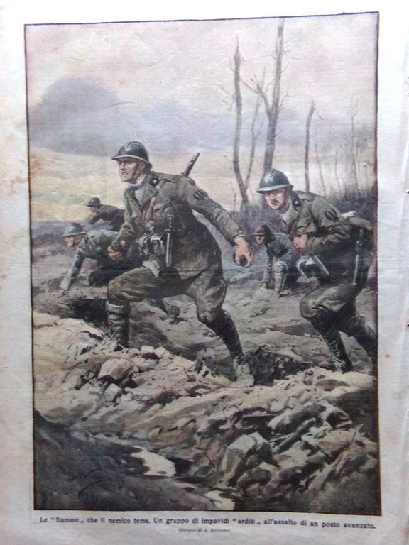 La Domenica del Corriere 21 Aprile 1918 WW1 Fronte Italia …