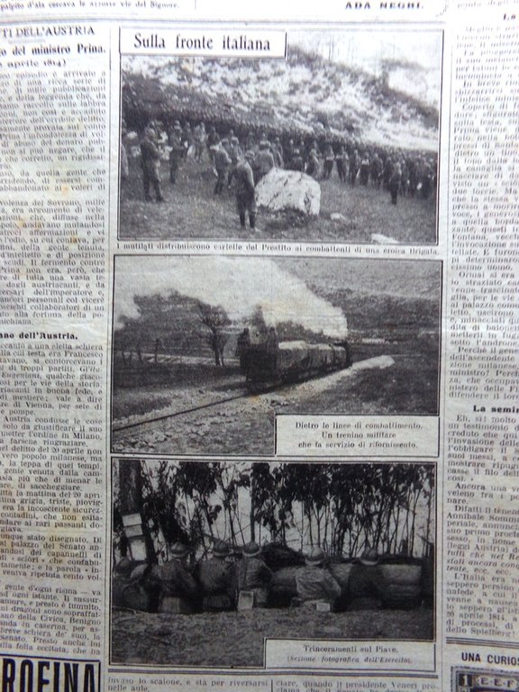 La Domenica del Corriere 21 Aprile 1918 WW1 Fronte Italia … | Immagine Gallery 7