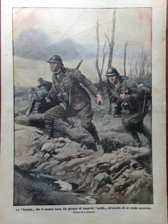 La Domenica del Corriere 21 Aprile 1918 WW1 Fronte Italia …