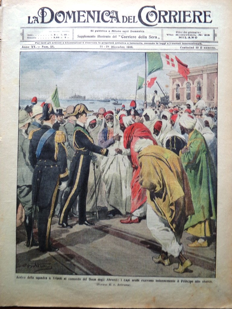 La Domenica del Corriere 21 Dicembre 1913 Ritrovamento Gioconda Mussini …