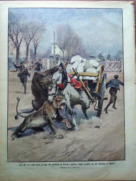 La Domenica del Corriere 21 Dicembre 1913 Ritrovamento Gioconda Mussini …