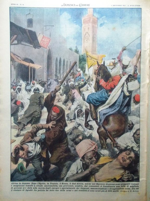 La Domenica del Corriere 21 Dicembre 1952 Charlot Ghiglione Marocco … | Immagine Gallery 3