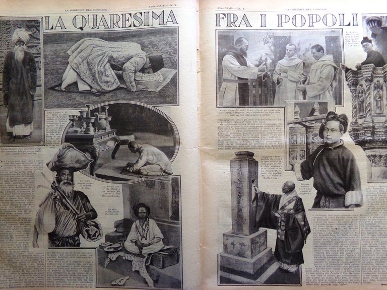 La Domenica del Corriere 21 Febbraio 1932 Papa Mussolini Cina …